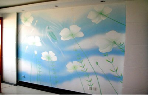 富民画墙绘怎么画好白云的蓬松感？