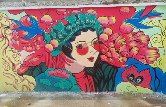 富民墙体彩绘-网红墙