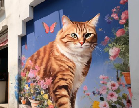 富民自己绘制有个性的手绘墙