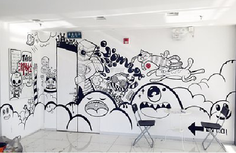 富民手绘墙并非传统涂鸦。