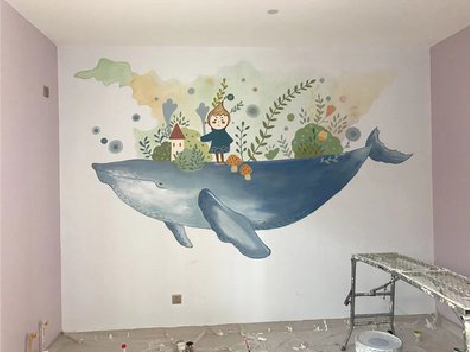 富民手绘墙的特点及优势。